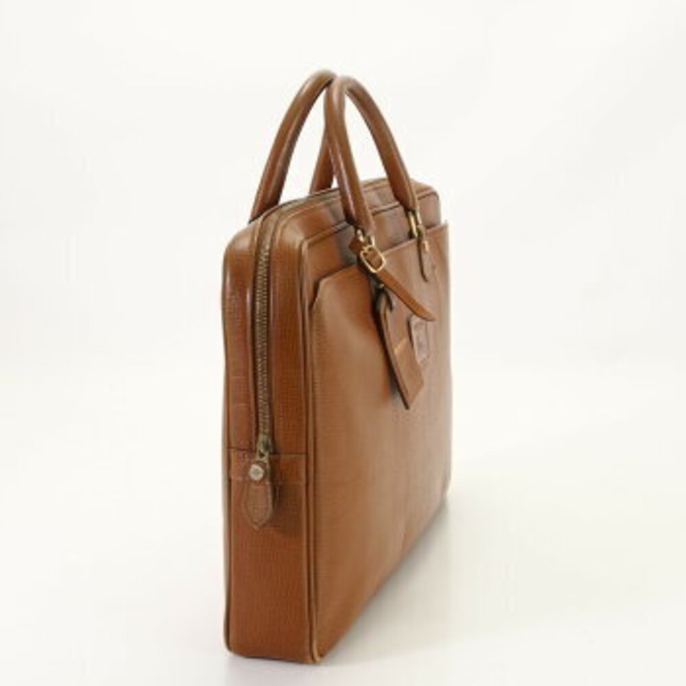Burberry Nova Check Leather Business Bag Briefcase Tote Brown - Picture 4 of 14